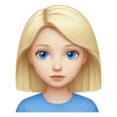 A ugly girl with a blonde hair sticker