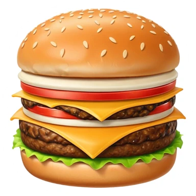 a burger with a chin on it  sticker
