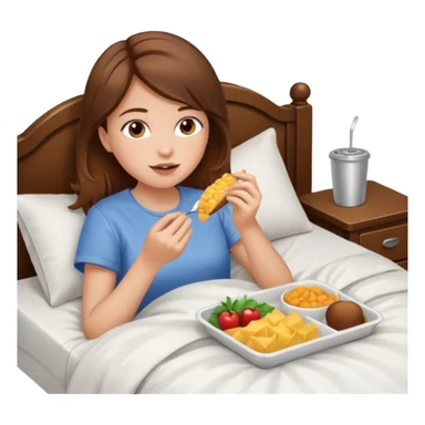 everyday life, food, sleep, work, girl, brown hair sticker