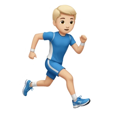 High resolution of ful body kid running  sticker