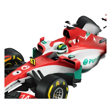 Formula 1 car Mercedes realistic iPhone style 2024 design Lewis Hamilton number 44 sticker