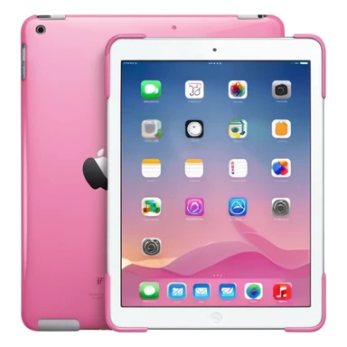 iPad 11 air with a pink case sticker