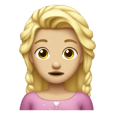 Crying blond princess  sticker