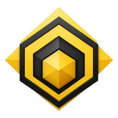 Logo team esport black and yellow sticker