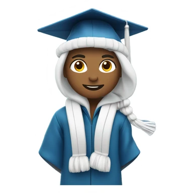 college graduate snow skiing sticker