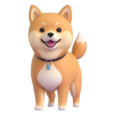 shiba inu standing happy, it sticker