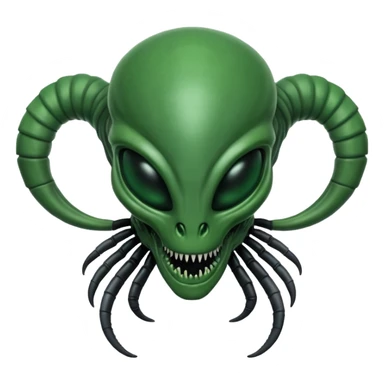 green xenomorph from movie alien sticker