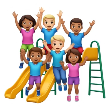 Kinderspielsplatz mit spielenden Kinder sticker