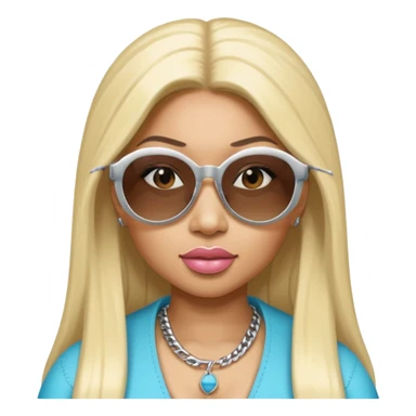 Rapper Nicki Minaj wear sunglasses sticker