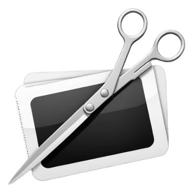 cutting  35mm film with scissors sticker