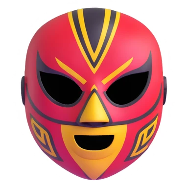 teal and orange luchador mask sticker
