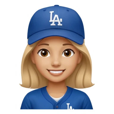 Girl at los Angeles dodgers game sticker