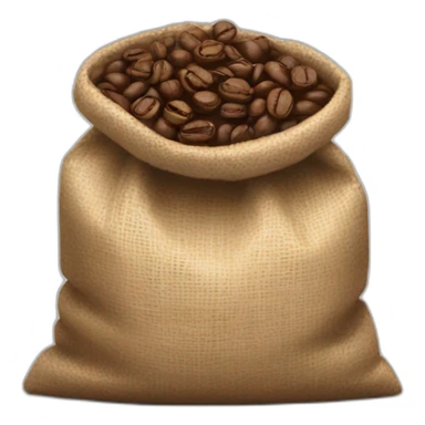 bag of coffee beans sticker