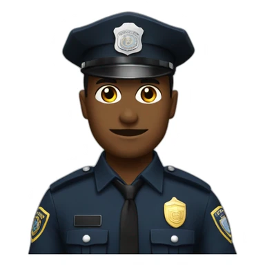 Policía negro y calvo sticker