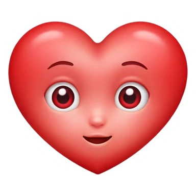 Heart with cute eyes looking lovingly sticker
