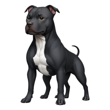 black pitbull dog sticker