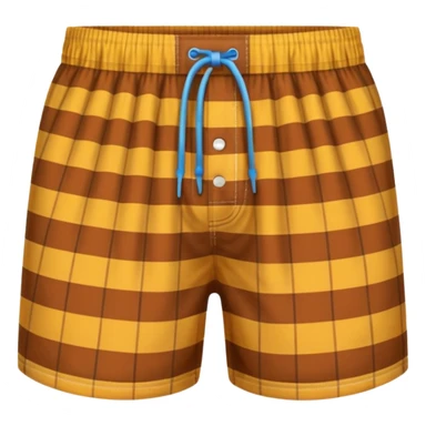 Brown checkered boxer shorts sticker