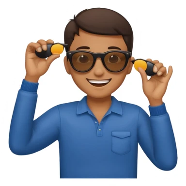 😎 make emoji like this but pull the gogolles sticker