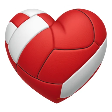 Natación  y voley en un corazón de color  sticker