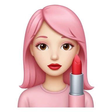 Strawberry milk color lipstick sticker