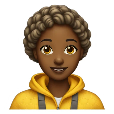 beekeeper black girl honey sticker