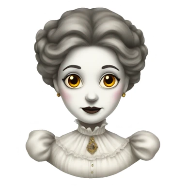 victorian lady ghost sticker