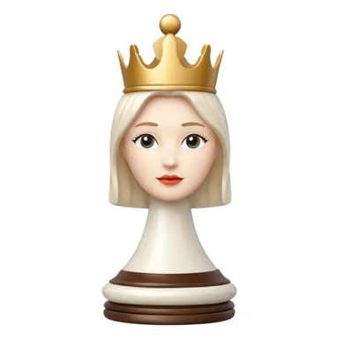 white queen plastic chess pieces sticker