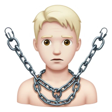 white servant  chains sticker