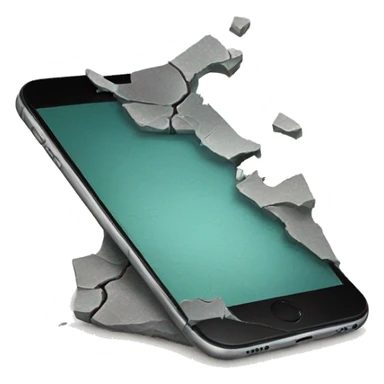 iphone with a cracked scree sticker