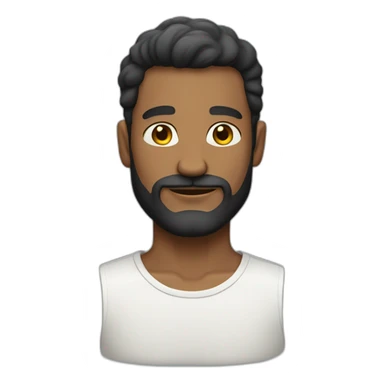 homme sans barbe mais avec cicatrice sticker