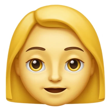 Emoji estilo WhatsApp com rosto amarelo clássico, expressão neutra com sobrancelhas muito bem marcadas, arqueadas e definidas, olhos semicerrados com leve atitude, boca com leve sorriso de confiança. sticker
