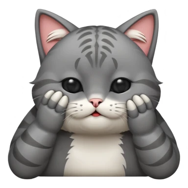 cat doing face palm  sticker