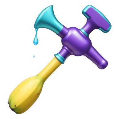 glitter purple and cian hammer ban sticker