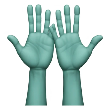 Two hands forming UFO letters with fingers sticker