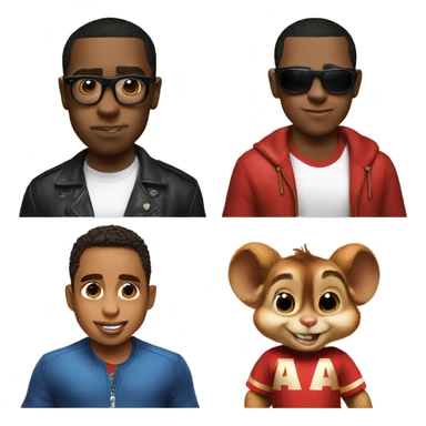 P Diddy and Alvin the Chipmunk sticker