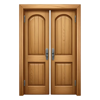 opened wooden door sticker
