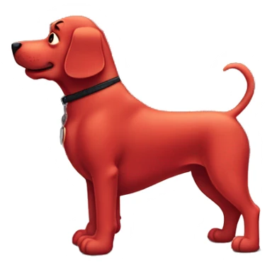 Clifford the big red dog next to a small dog sticker