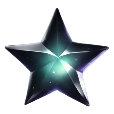 Black shiny jewel star sticker