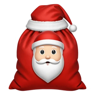 red santa sack sticker