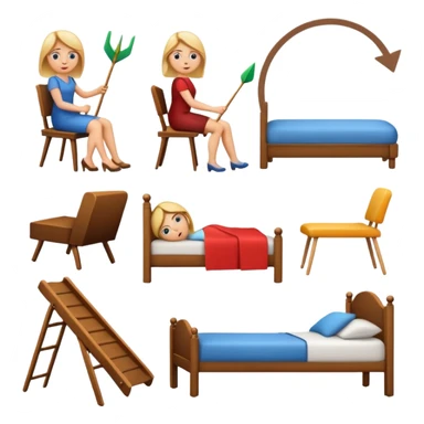 craeate me a series of emojis for those excersises:

Nose
Sit
Lay down
Spin
Focus
Drop
Walk next to me sticker