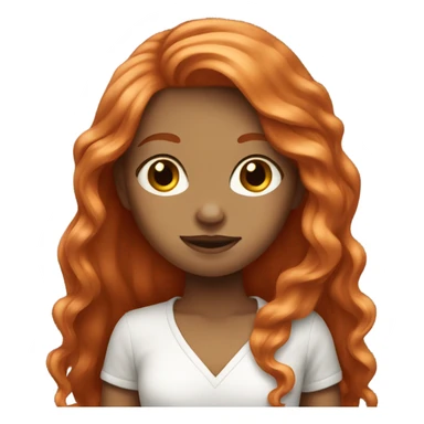 Long light red hair girl sticker