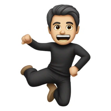 evil man doing cartwheels  sticker