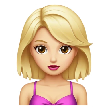 Blonde diva girl sticker