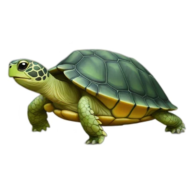 Tortue dessus bébé macron sticker