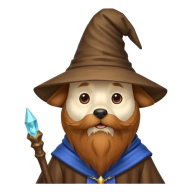 Dog wizard sticker
