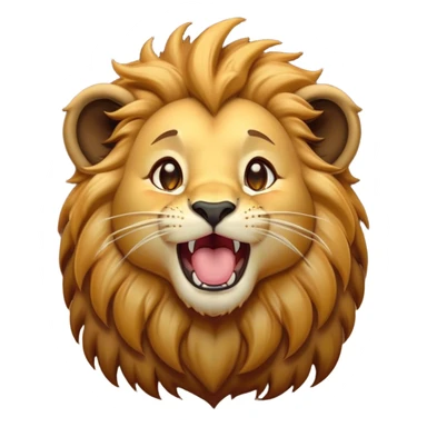Cinematic Cute Yawning Lion Cub Portrait Emoji, Head tilted slightly with a dramatic, wide-open yawn, showcasing a soft, downy tawny Fur with a majestic mane, floppy ears slightly drooping, round amber eyes barely open in drowsy contentment, Simplified yet irresistibly adorable features, highly detailed, glowing with a soft, cozy glow, high shine, relaxed yet expressive, stylized with a touch of savannah whimsy, bright and endearing, soft glowing outline, capturing the essence of a sleepy yet affectionate Lion Cub, so drowsy it feels like it could stretch out of the screen and curl up for a nap! sticker