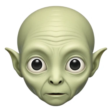 an old aliens with a little hair, white skin sticker