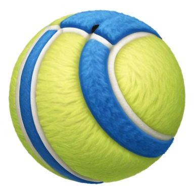 full blue tennis ball sticker