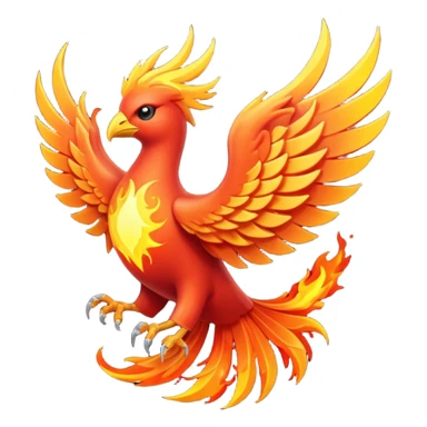 Phoenix force from marvel in a shape of bird sticker