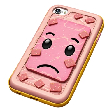 cell phone made of spam meat sticker